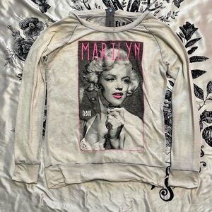 Marilyn Monroe Flashback grey long sleeve shirt